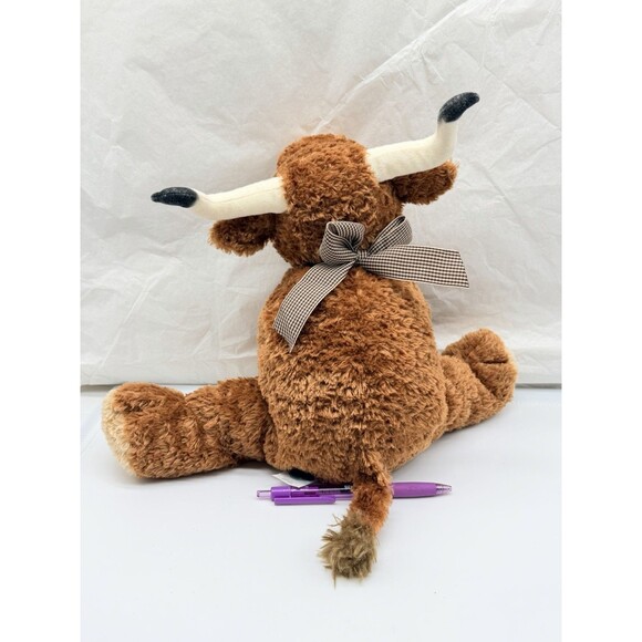 Mary Meyer Flip Flops Bubba Longhorn Brown Bull Cow Plush Stuffed Animal 13" HTF - Picture 12 of 12